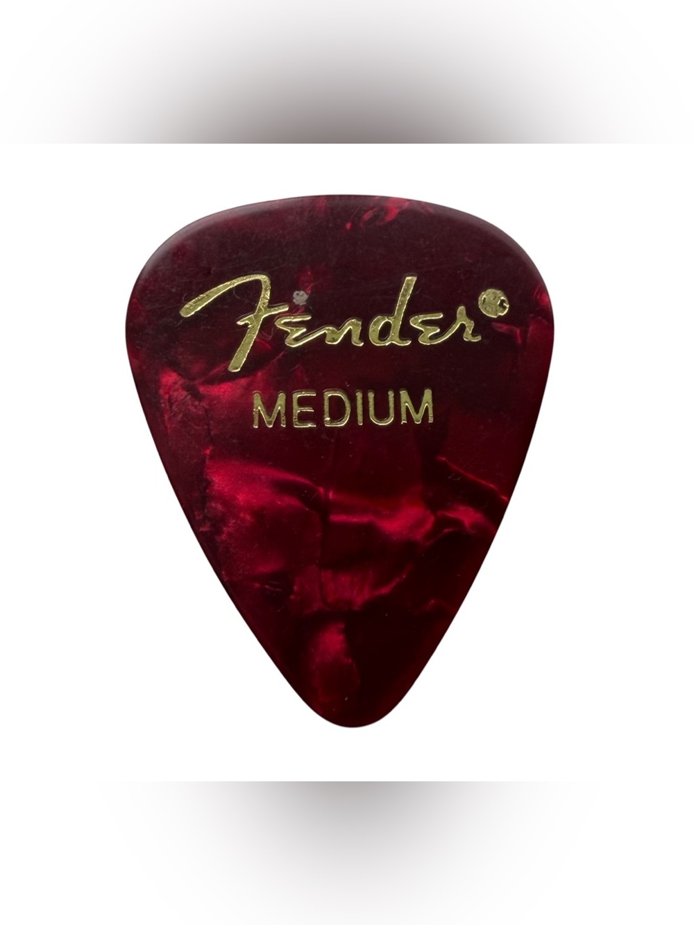 Fender 351 Shape Premium Celluloid Guitar Pick in Red Moto with a Medium Gauge
